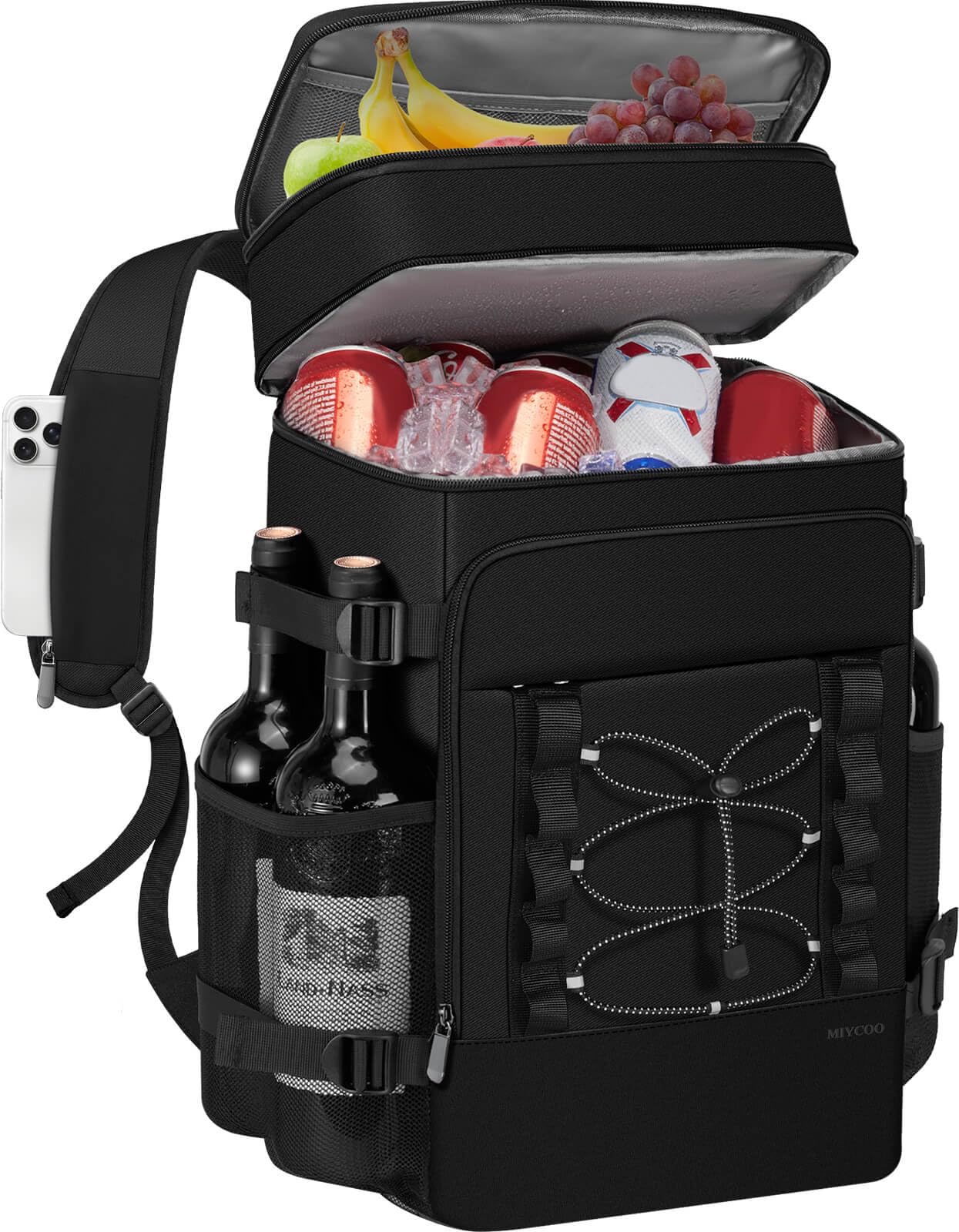 MIYCOO Cooler Backpack for Men Women, 2 Leak Proof Compartments, 40 Cans