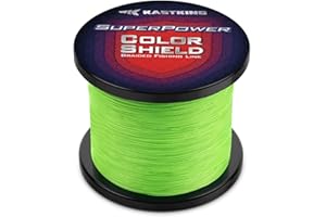 KastKing Superpower ColorShield Braided Fishing Line - Colorfast Braided Line, 100% Solution Dyed UHMWPE Fiber, Smooth & Strong Superline, Near Zero Stretch, Sensitive, High Abrasion Resistance