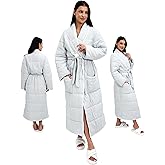 The Big Softy Quilted Luxury Robe For Women - Padded Hotel Spa Duvet Bathrobe - Jersey Cotton Long Length Weighted Bath Robe
