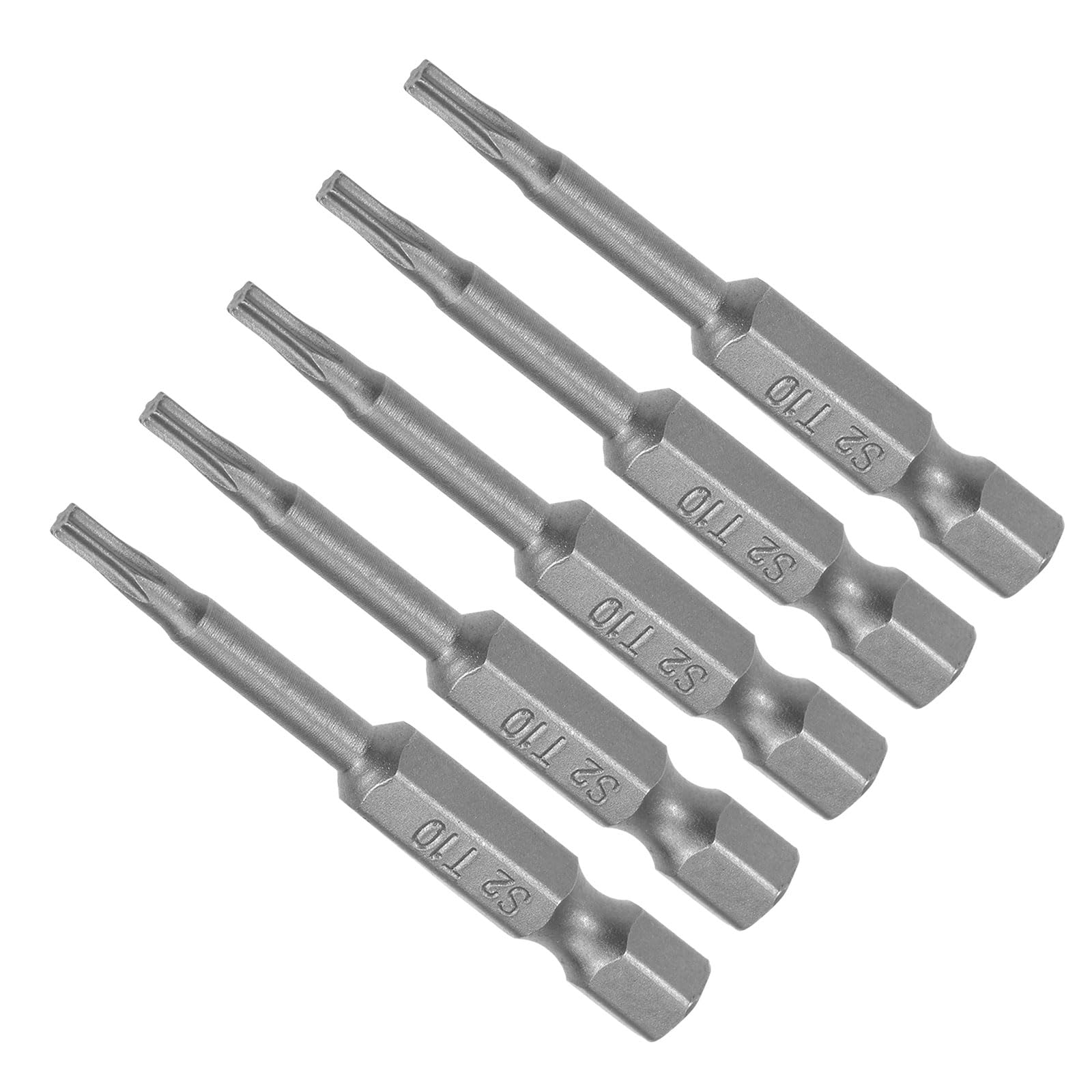 CoCud T10 Torx Head Screwdriver Bit, 2" Long 1/4 Inch Hex Shank, S2 Steel Magnetic Drill Bit Screw Driver - (Applications: for Repair Work), 5-Pieces