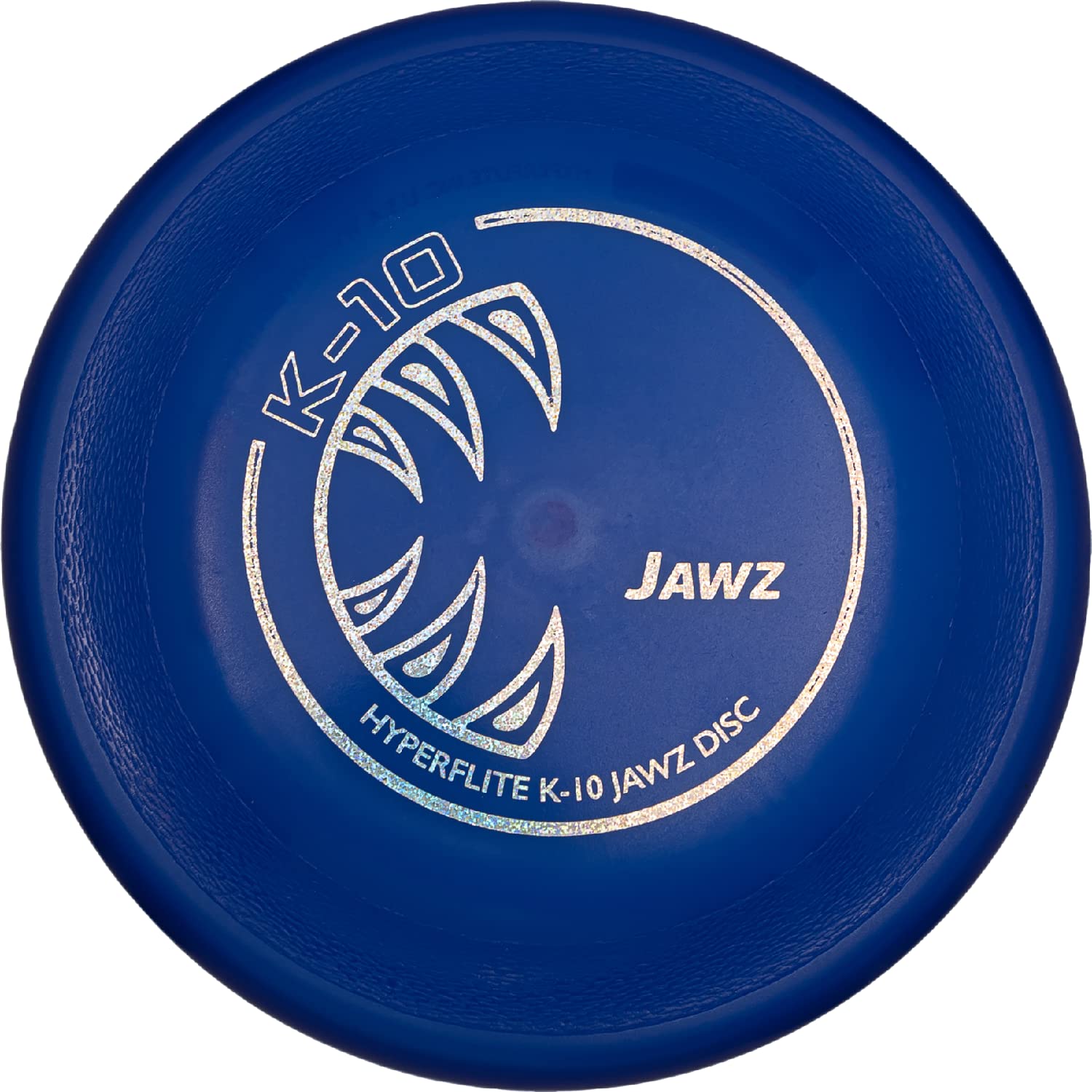 Hyperflite Dog Frisbee indestructable K10 Jawz Bite-proof Frisbee for Discdogging - Blue