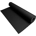 IncStores 8mm Thick Strong Rubber Flooring Roll | Flexible Recycled Rubber Roll Flooring for a Stronger and Safer Basement, Home Gym, Shed, or Trailer | Black, 1 Mat