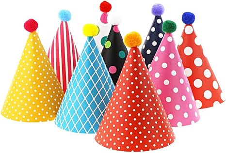 Kids Birthday Party Hats, Assorted 