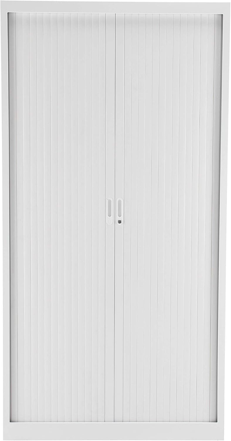 Talos Side Opening Tambour Unit 1000x450x1950mm White KF78761 - Image 3