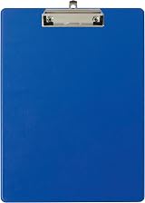 Exacompta 19292E Clip-Board with Pocket 23x32cm A4 Blue Balacron