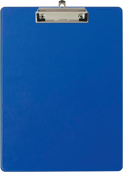 Exacompta 19292E Clip-Board with Pocket 23x32cm A4 Blue Balacron