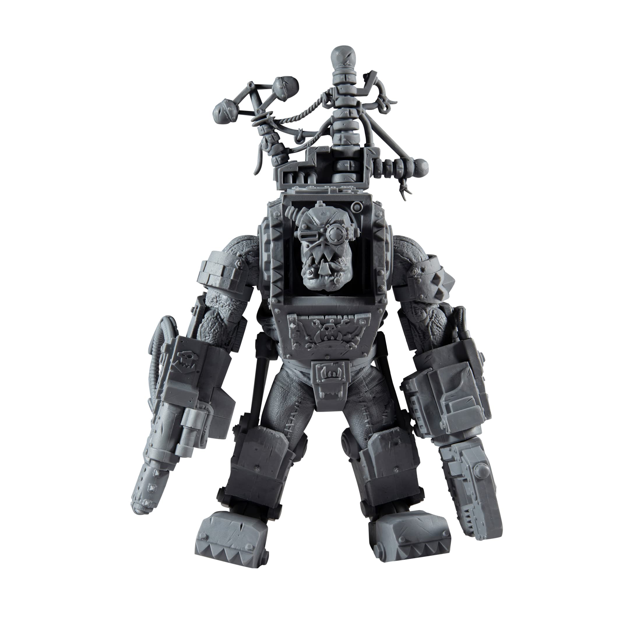 McFarlane Toys Warhammer 40000 Big Mek Mega Figure with 22 Moving Parts, Unpainted Collectible with Stand Base, Customise Your Figure – Ages 12+