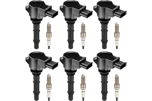 BDFHYK Ignition Coil Pack UF535 and Iridium Spark Plugs 95983 Compatible with Mercedes-Benz C230 C280 CLK350 E350 ML350 SLK280 Dodge Sprinter 3500 2.5L 3.0L 3.5L 5.5L V6, Sets of 6