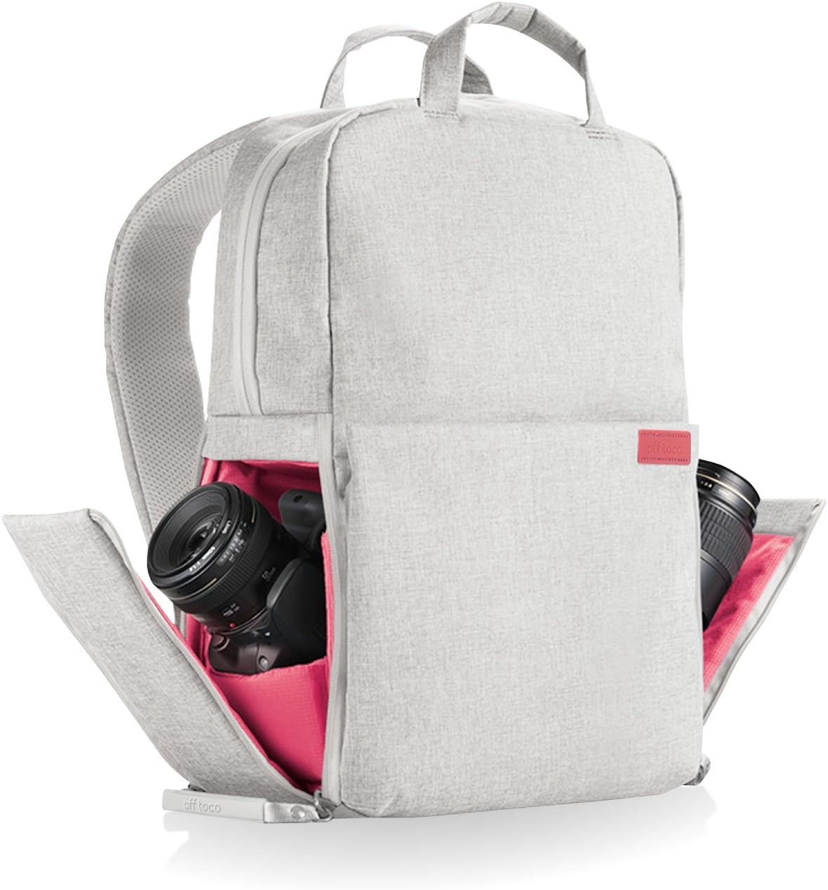 Amazon Co Jp エレコム カメラ収納 バックパック Off Toco 2style ノートpcポケット 14インチ 18モデル Mサイズ 参考収容寸法 カメラ収納部 250 115 170mm ライトグレー Dgb S041lgy カメラ