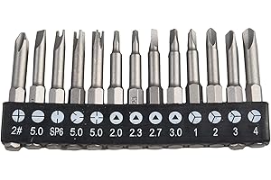 13-Piece Special Shape Screwdriver Bits Set, Chrome Vanadium Steel Security Bit Set for Appliances, Triangle Y U Heads, 50mm 