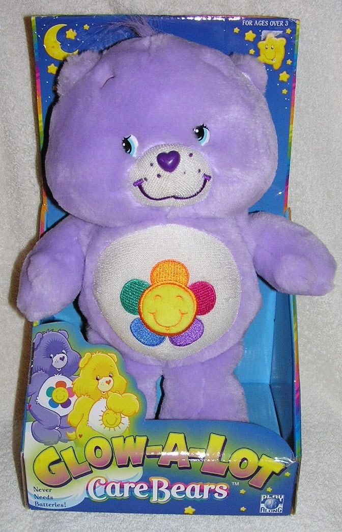 2005 Care Bears 12" Plush Glow A Lot Harmony Bear - Hard to Find