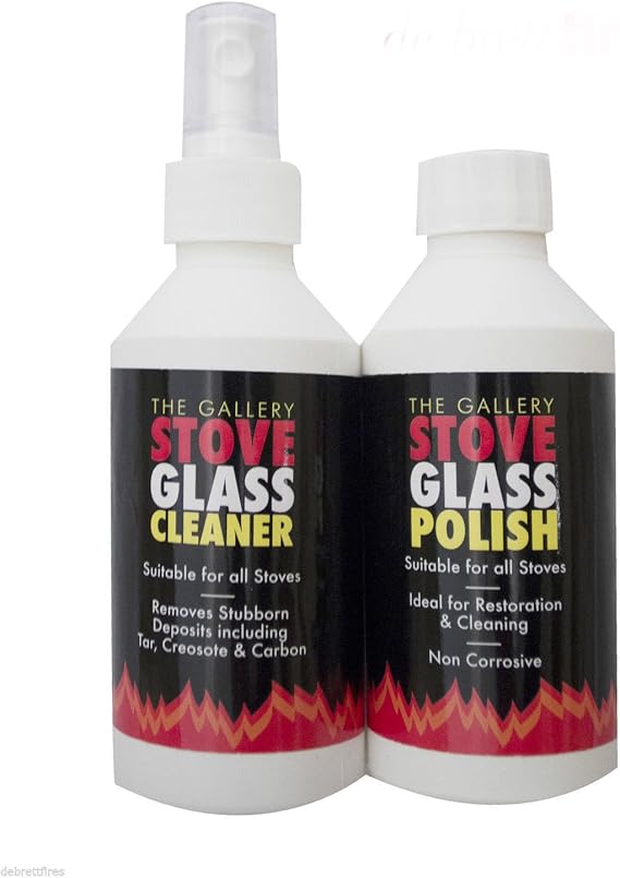 Stove Care Pack Stove Spray on Glass Cleaner and Glass Polish Amazon