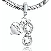 Bolenvi Happy Anniversary & Infinity Forever Love Dangle Pendant, Omni Clasp Clip on 925 Sterling Silver Charms Compatible with Pandora & Similar Bracelets & Necklaces, Charms for Jewelry Making