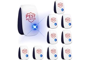 PESTMENTOR Ultrasonic Pest Repellent 10 Packs, Indoor Plug in for Pest Control,Rodent Repellent Indoor Ultrasonic Ouse Mice Insect Bug Pest Control Roach, Mice, Spider Insects Mosquito for Home Kitchen Office