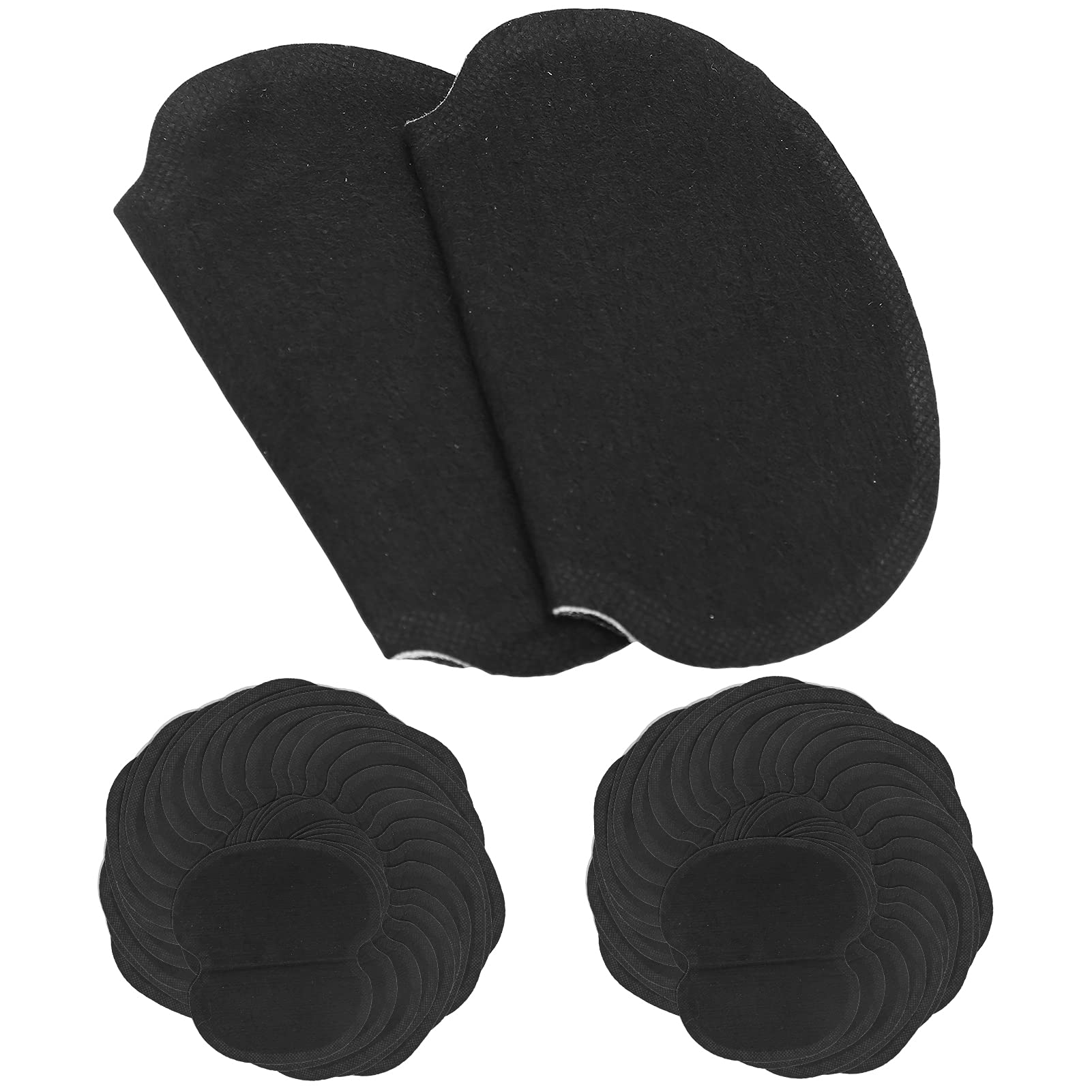 Underarm Sweat Pads for Women and Men - 60pcs Non-Woven Fabric Armpit Dress Clothing Protection Pads (Black)