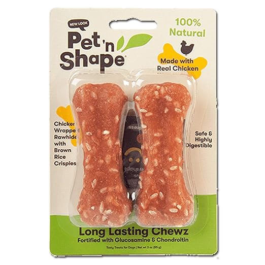 Pet 'n Shape 3 Pack Long Lasting Chewz 4" Bone (6 Bones