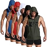 GYM REVOLUTION Men's 5 Pack Workout Fitness Sleeveless Shirts Muscle Gym Tank Tops