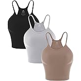 Sunzel Free to Be Tank, Crop Ribbed Tank Tops Seamless Racerback Camisoles No pad Camis Cropped Workout Gym Yoga