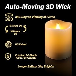 HoogaLife Flameless Candles 1200 Hours Flame Effect