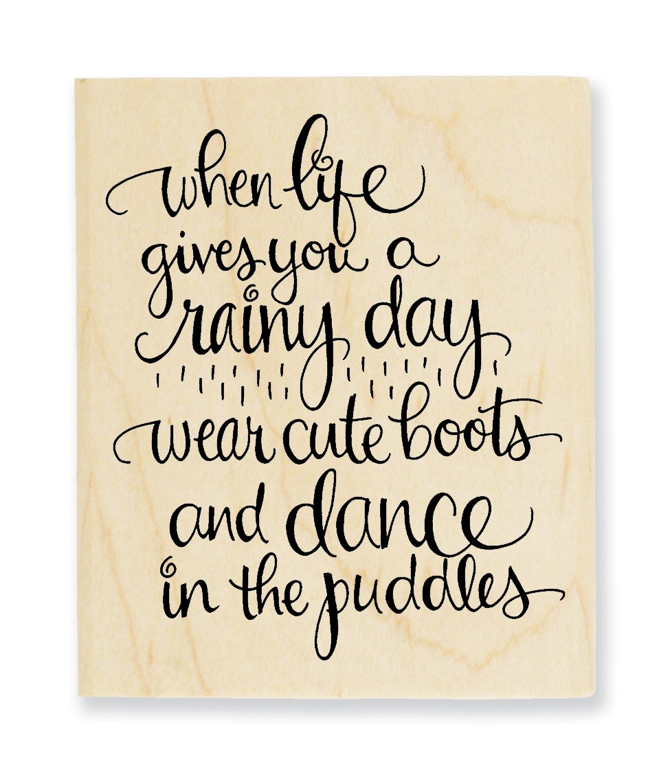 STAMPENDOUS Wood Stamp, Cute Boots