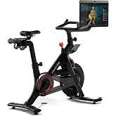 Peloton Exercise Bike+, Certified Refurbished Indoor Cross Training Bikes | HD Swivel Screen, Space-Friendly Exercise Equipment for Home Workouts, Cardio Fitness, Yoga &amp; Strength Routines