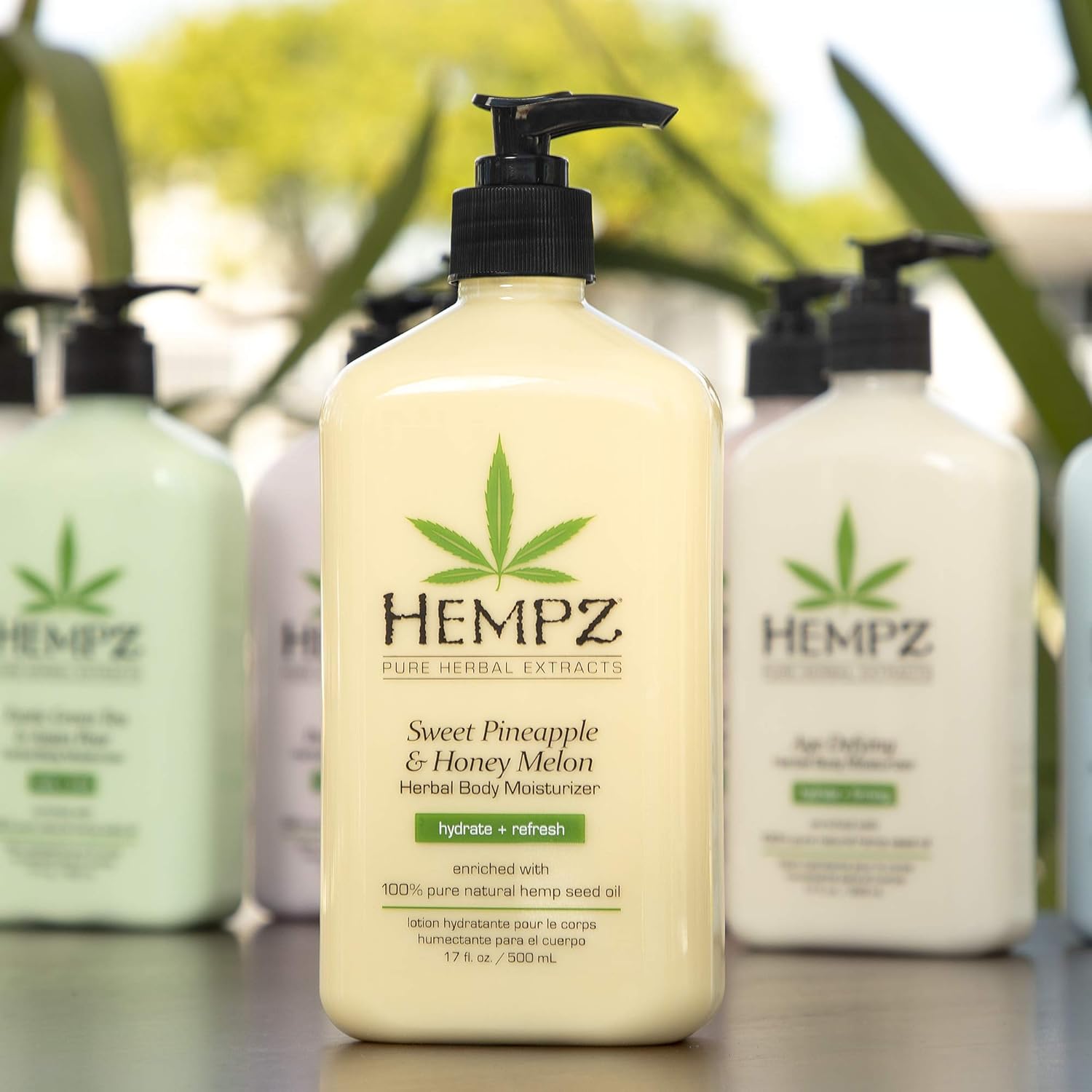 Hempz Sweet Pineapple & Honey Melon Moisturizing Skin Lotion, Natural Hemp Seed Herbal Body Moisturizer with Jojoba, Natural Extracts, Vitamin A and E, 17 oz : Beauty