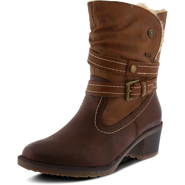 JBU Westwood Women's Motorcycle Ankle Boots - Water Resistant, Distressed Vegan Leather, APMA Certified - Taupe, Size 6 - View #10