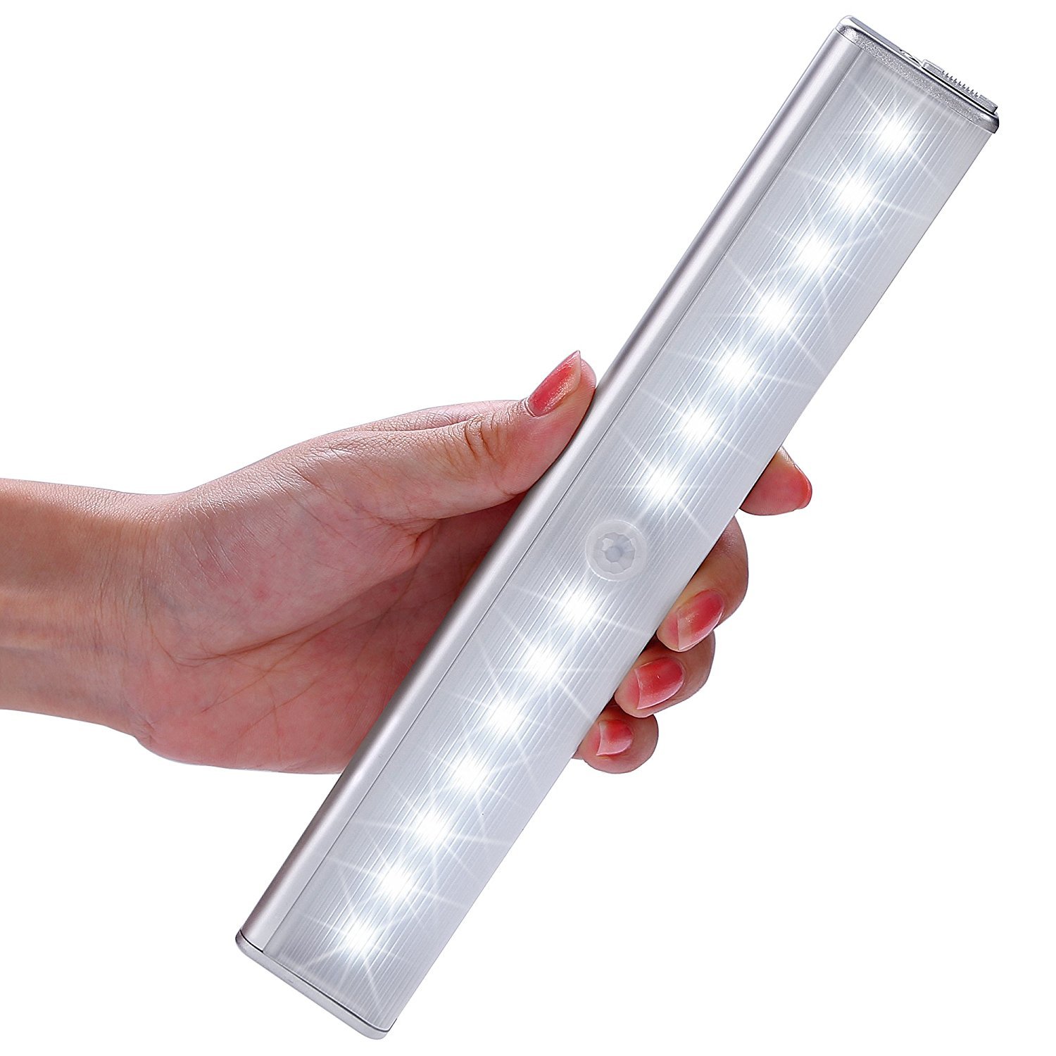 Luce Notte Ricaricabile a 14 LED con Sensore di Movimento