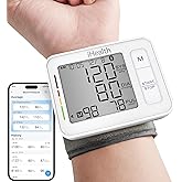 iHealth Push Wrist Blood Pressure Monitor, Digital Bluetooth Blood Pressure Machine with Large Display and Portable Carrying Case for at Home and Travel Use