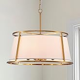 Shrine Lighting Drum Chandeliers, Modern Style, Perfect Pendant Light Fixture for Dining Room, Living Room, D20'' x H9'', Adj