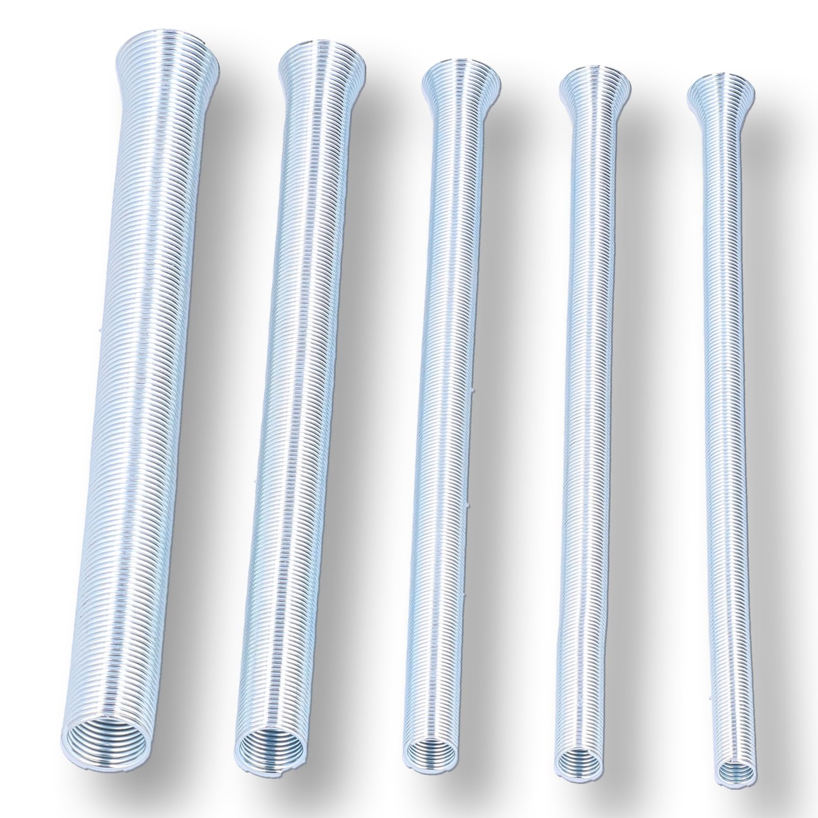 Natudeco 5Pcs CT5050 Air Conditioner Pipe Bending Tool Spring Tube Bender Set Resilient Copper Aluminum Tubes Electrical Wire Manual Spring Small Bender for 5/8 1/2 3/8 5/16 1/4