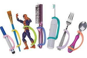 EazyHold Silicone Adaptive Aid (Infant to Adult) for Limited Hand Function, Poor Grip, Limb Loss, Cerebral Palsy, Stroke, Tremors, Arthritis, ALS. (Therapist -Teacher 7 Pack)