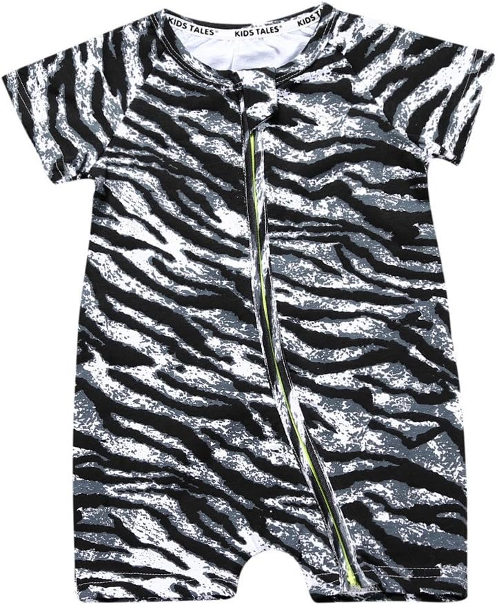 Kids Tales Summer Baby Boy Short Sleeve Pineapple Pajamas Cartoon Zipper Romper