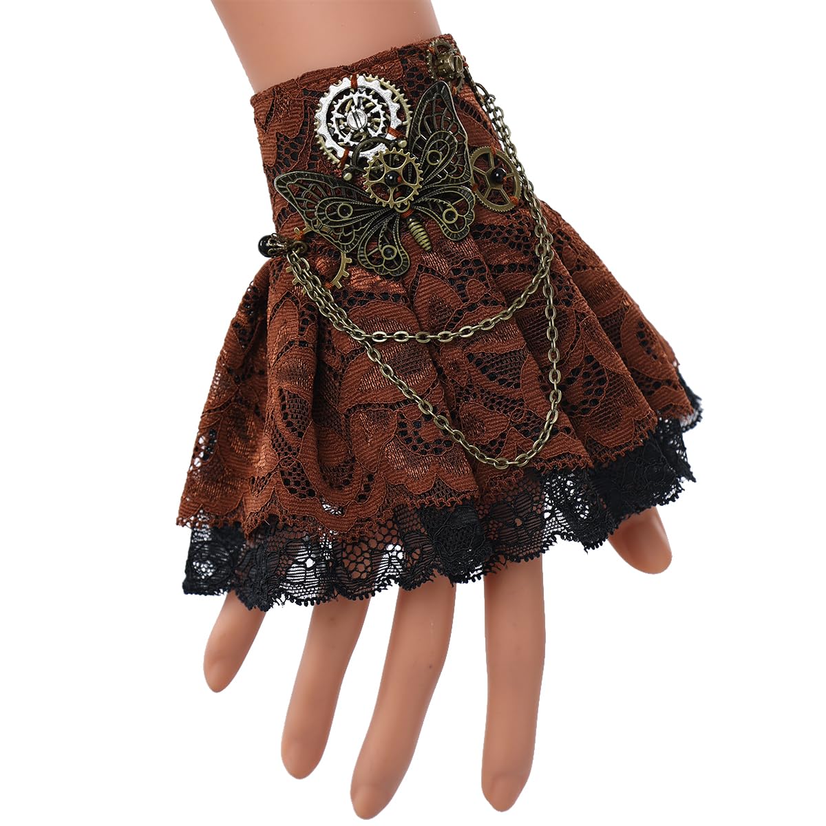 BLESSUME Steampunk Lace Cuff Bracelet, Taille unique, Polycarbonate — image 1
