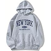 HDQHDQ Womens Graphic Hoodies Cute Drawstring Long Sleeve Pullover Sweatshirt with Pocket Fall Outfits