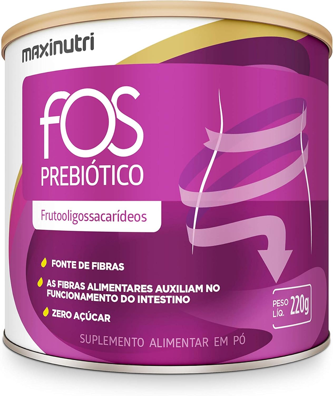 FOS 220g - Fibra Prebiótica, Maxinutri