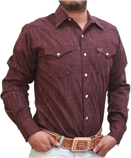 camisa color guinda para hombre