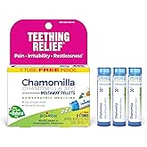 Boiron Chamomilla 30C Homeopathic Medicine for Teething Relief, Pain, Irritability, and Restlessness - 3 Count (240 Pellets)