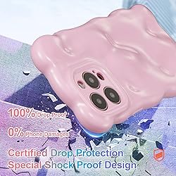 UEEBAI Ripple Case for iPhone 15, Cute Silver Cover