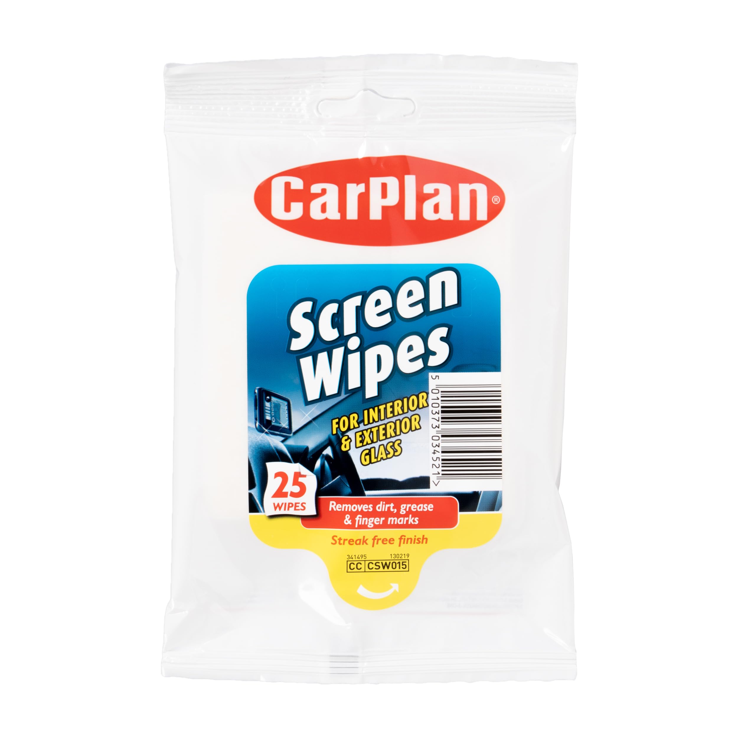 CarPlan CSW015 Screen Wipes, Pack of 20