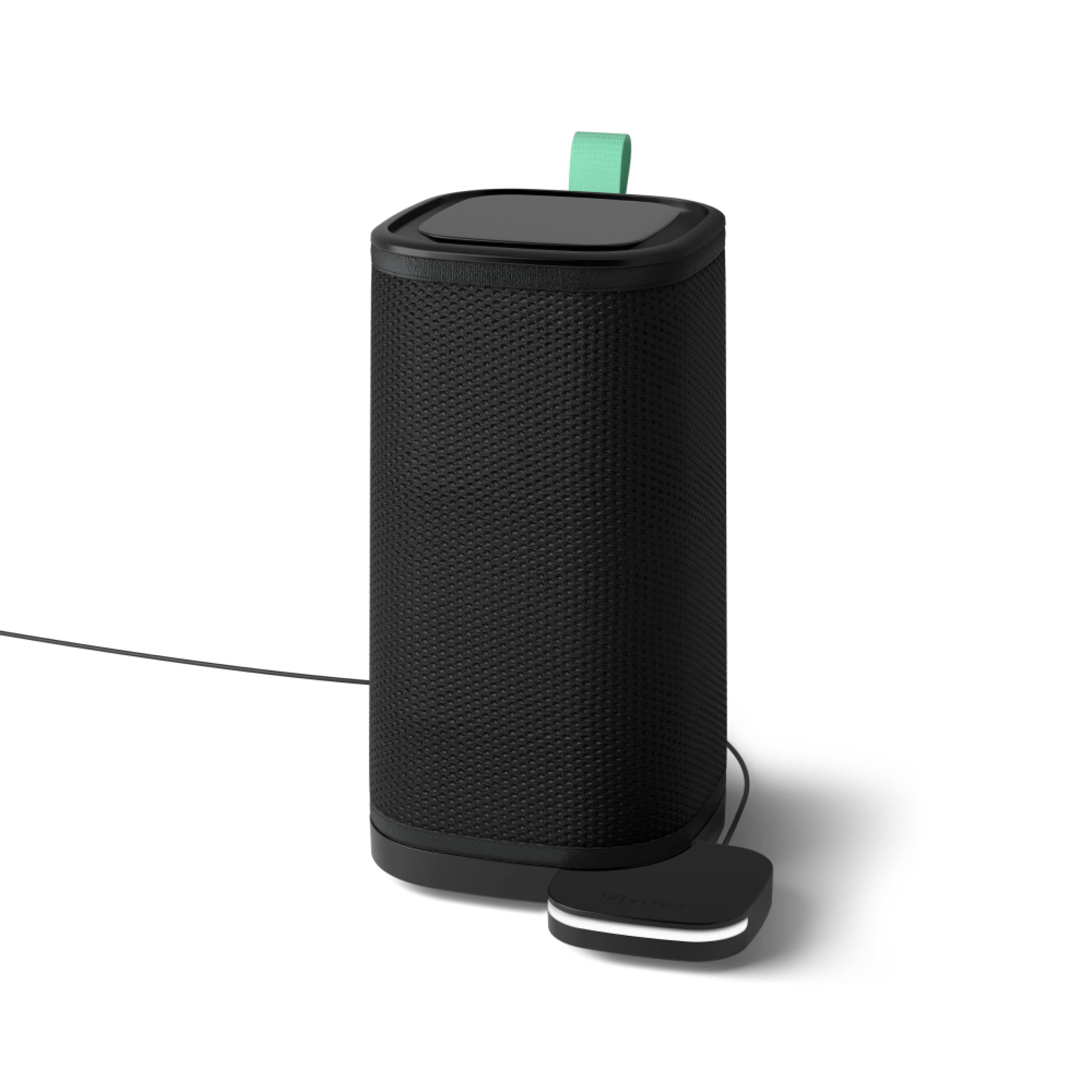 VITESY ETERIA Portable Air Purifier Without Filters to Change | -99% of Bacteria, Microbes, Mold, VOCs and Viruses | Capture Ambient Odors | Sustainable and MADE IN ITALY (Black)