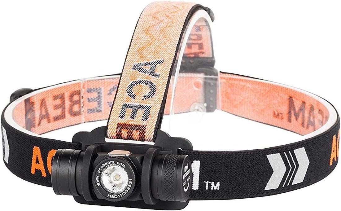 ACEBEAM H40 Headlamp, CREE XP-L LED Head Lamp Flashlight 1050 Lumens, IP68 Waterproof Headlight for Reading, Running, Camping, Hiking, Hunting