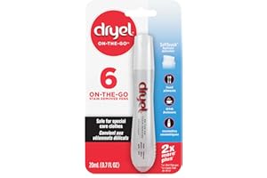 Dryel On-The-Go Stain Remover Pen with Soft Touch Applicator Scrubber, Instantly Removes Tough Stains from Clothing, 6-Pack