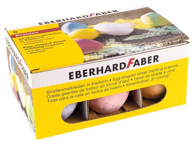 Eberhard Faber 526510 - Straßenmalkreide, in Eierform, 6er Etui