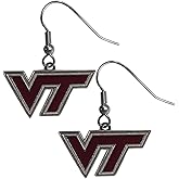 NCAA Siskiyou Sports Womens Virginia Tech Hokies Chrome Dangle Earrings One Size Team Colors