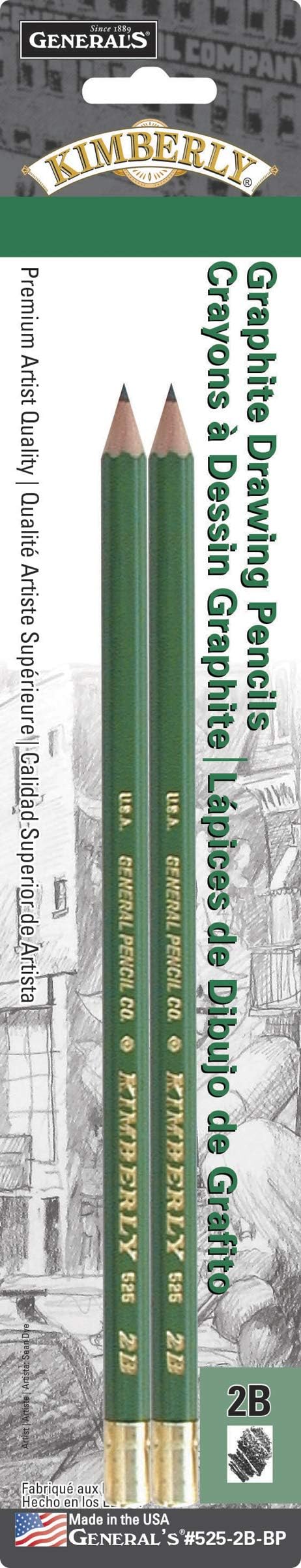 General's Kimberly Graphite No 2B, Multicolor