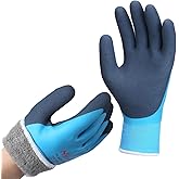 DS Safety Waterproof Work Gloves for Men and Women, Hycool Thermal Insulated Freezer Rubber Coated Gloves,Super Grip L6201