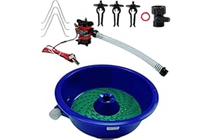 TerraX Blue Bowl Gold Concentrator Kit with High-Efficiency Prospecting Mat – Ultimate Fine Gold Recovery System, Portable with 750 GPH Pump, Flex Hose, Legs, and Levelers (Green)