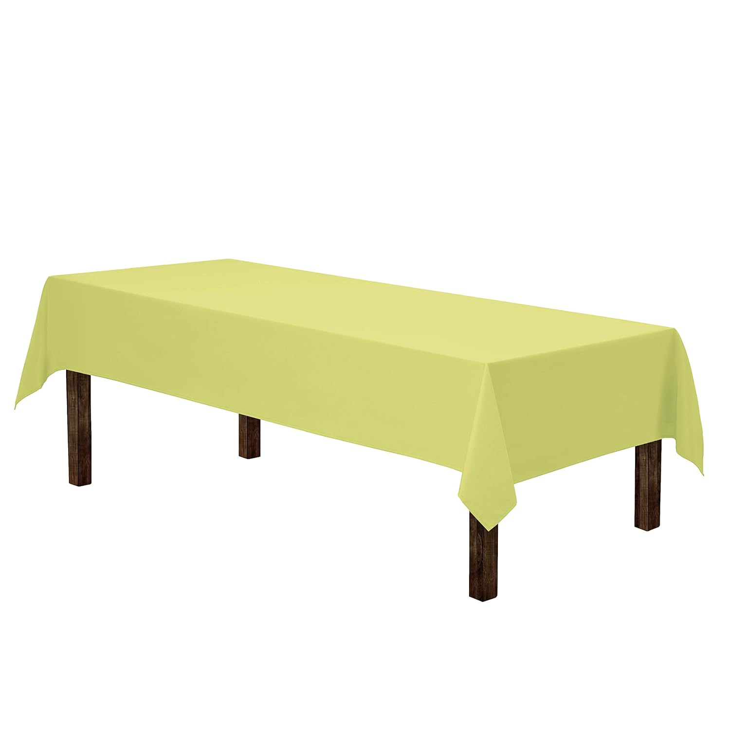 Gee Di Moda Rectangle Tablecloth - 60 x 102 Inch | Yellow Rectangular Table Cloth for 6 Foot Table in Washable Polyester | Great for Buffet Table, Parties, Holiday Dinner, Wedding & Baby Shower
