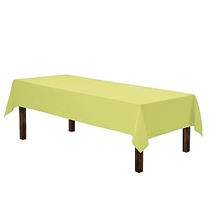 Gee Di Moda Rectangle Tablecloth - 60 x 102 Inch | Yellow Rectangular Table Cloth for 6 Foot Table in Washable Polyester | Great for Buffet Table, Parties, Holiday Dinner, Wedding & Baby Shower